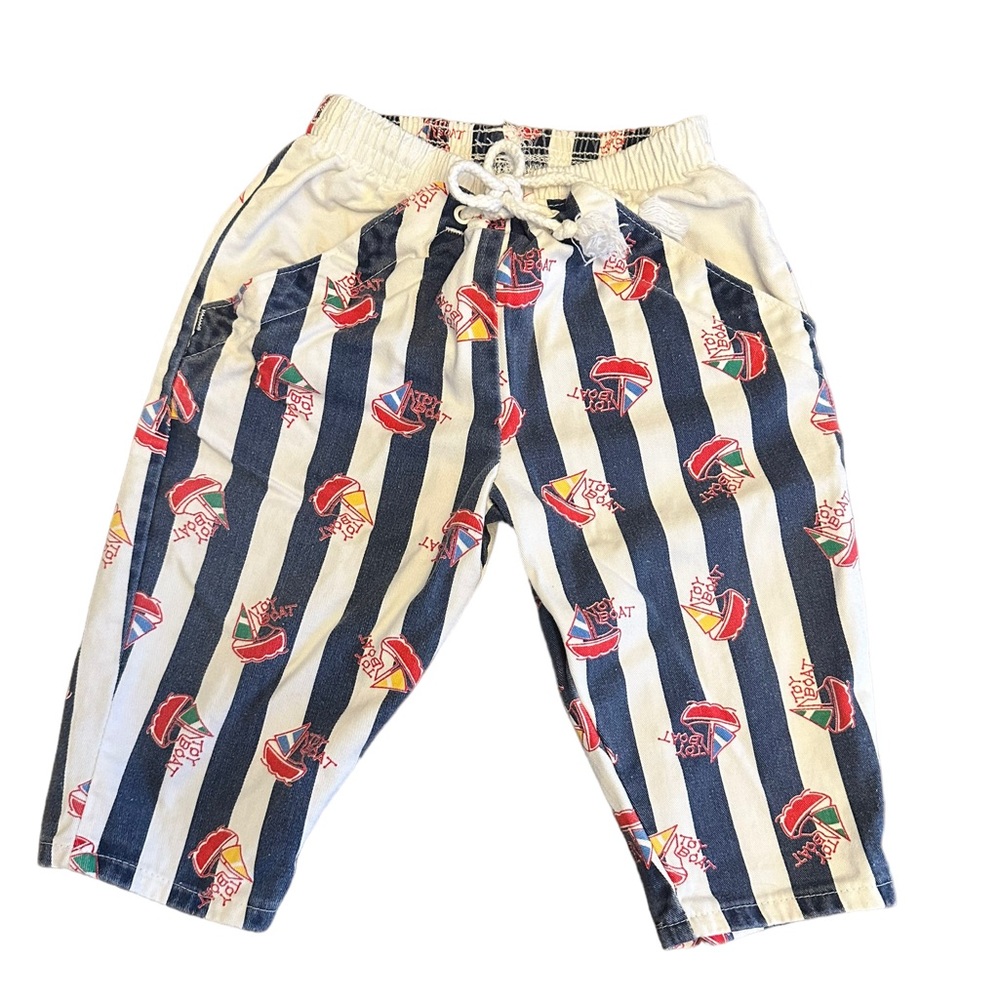 OshKosh B’Gosh Vintage Navy and White Stripe “Toy Boat” Pants (18 month)